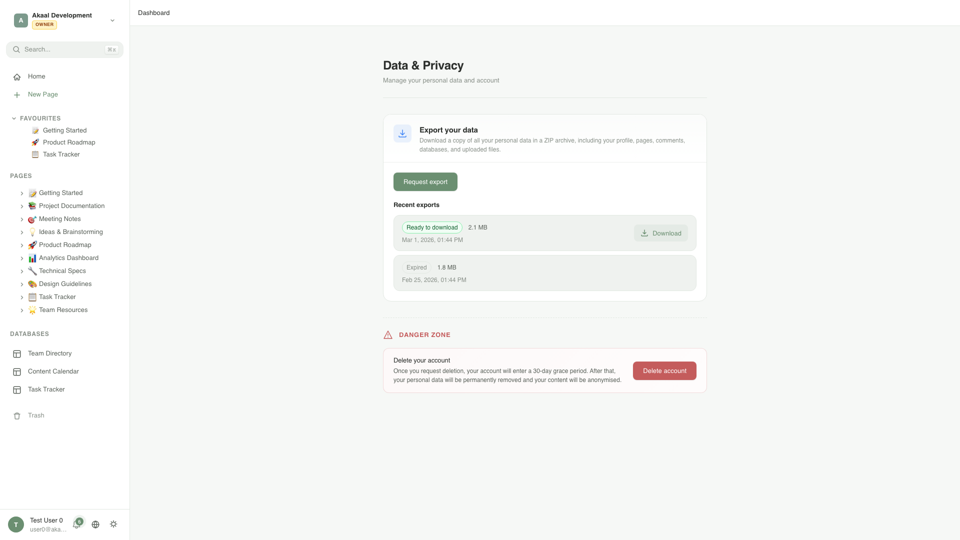 GDPR Compliance — LibreDiary feature preview